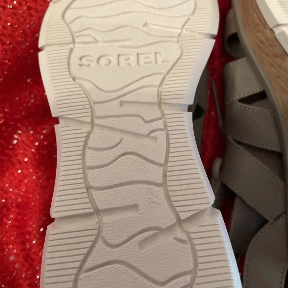 Sorel Platform Sandals Gladiator Lace Up Womens Sandal Size U.S.A 8.5 Gray